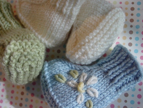 How to knit shaggy cuffed baby booties - Canadian Living