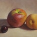 Original Oil Painting, Nectarine and Apricot