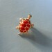 Vintage Faux Coral Turtle Brooch