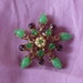 Vintage Purple and Green Rhinestone Star Pendant