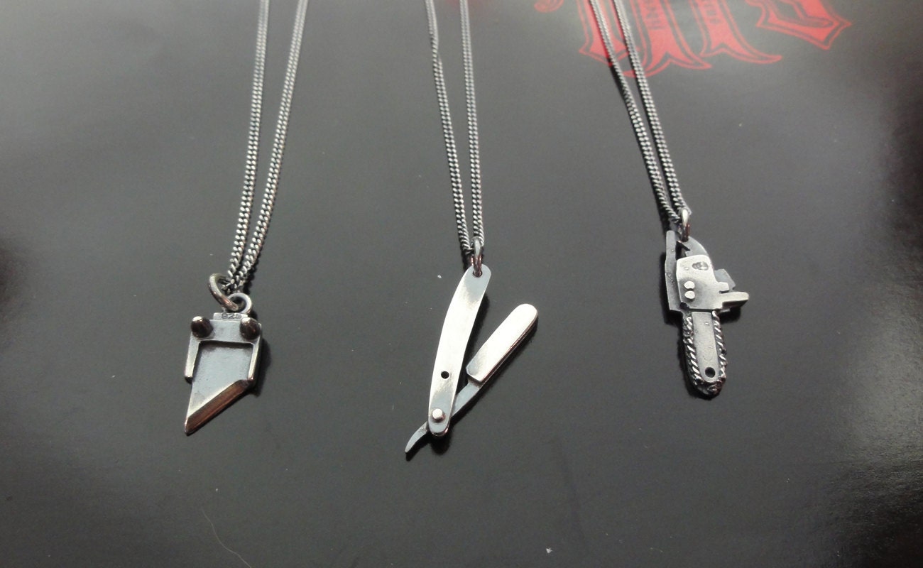 Tiny But Deadly CHAINSAW necklace