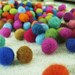 20 grams/ over 150 Eco-friendly Felt beads , 1/4 inch-1/2 inch in size.