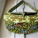 jade shoulder bag with linear quilting