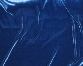 LAPIS BLUE Silk Velvet Fabric - Fat 1/4