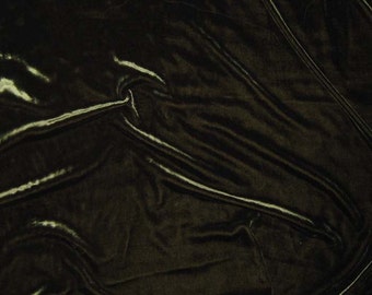 Iridescent Green Gold Silk Velvet Fabric - fat 1/4