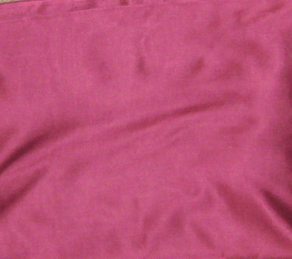 ROSE Silk and Cotton Blend Sateen Fabric remnant