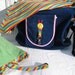 Blue Suede Rainbow Diaper Bag Compact Travel Change Set Ready to Ship
