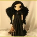 OOAK Dark Angel Of Sorrow Rag Doll Creepy Gothic Folk Art By Jodi Cain