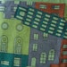 Vintage Linen Tablecloth Buildings Italy