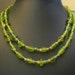 Kiwi Lime Peridot Color Long Glass Beaded Necklace
