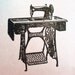 Antique Sewing Machine Rubber Stamp Photopolymer - Handmade by Blossom Stamps