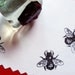 Tiny Bee Rubber Stamp - Handmade rubber stamps by BlossomStamps