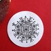 Modern Snowflake Mandala Rubber Stamp - Medium Sz. - Photopolymer - by BlossomStamps