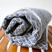 Kimono print organic cotton blanket and burp cloth gift set