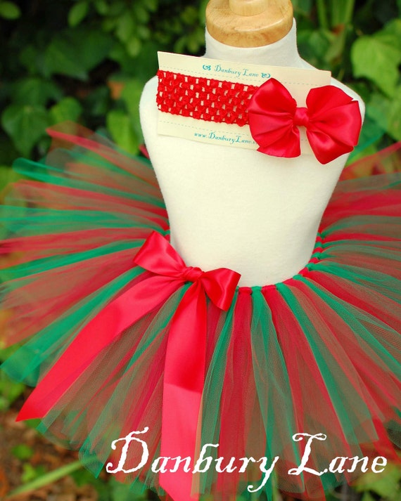 Baby's 1st Christmas Tutu only Red Holiday dress girls