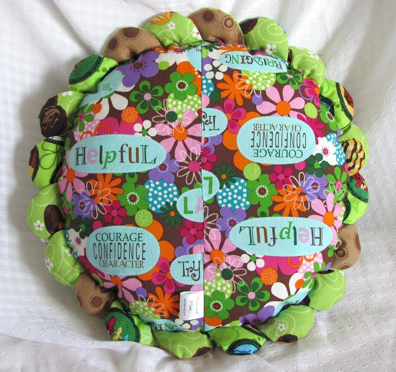 Junior Girl Scout Badges Pillow by camillam on Etsy
