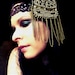 Flapper Headband with Chains and Beaded Textiles