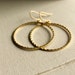 Gold Hoop Earrings, Gold Plated, Hoops,Vintage Glass Earrings