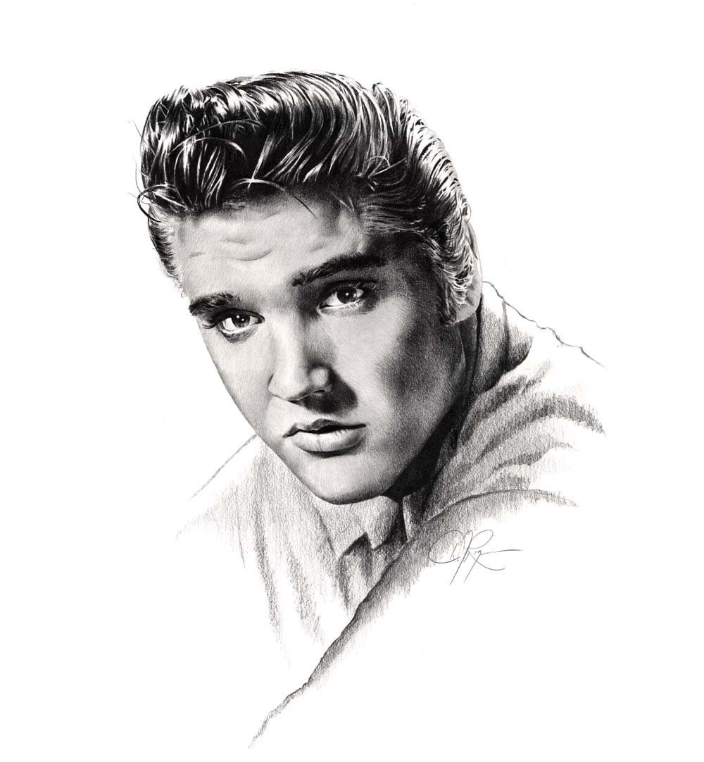 ELVIS PRESLEY Art Print Signed by Artist DJ Rogers