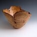 Rustic Natural Edge Cherry Burl Wood Turned Bowl