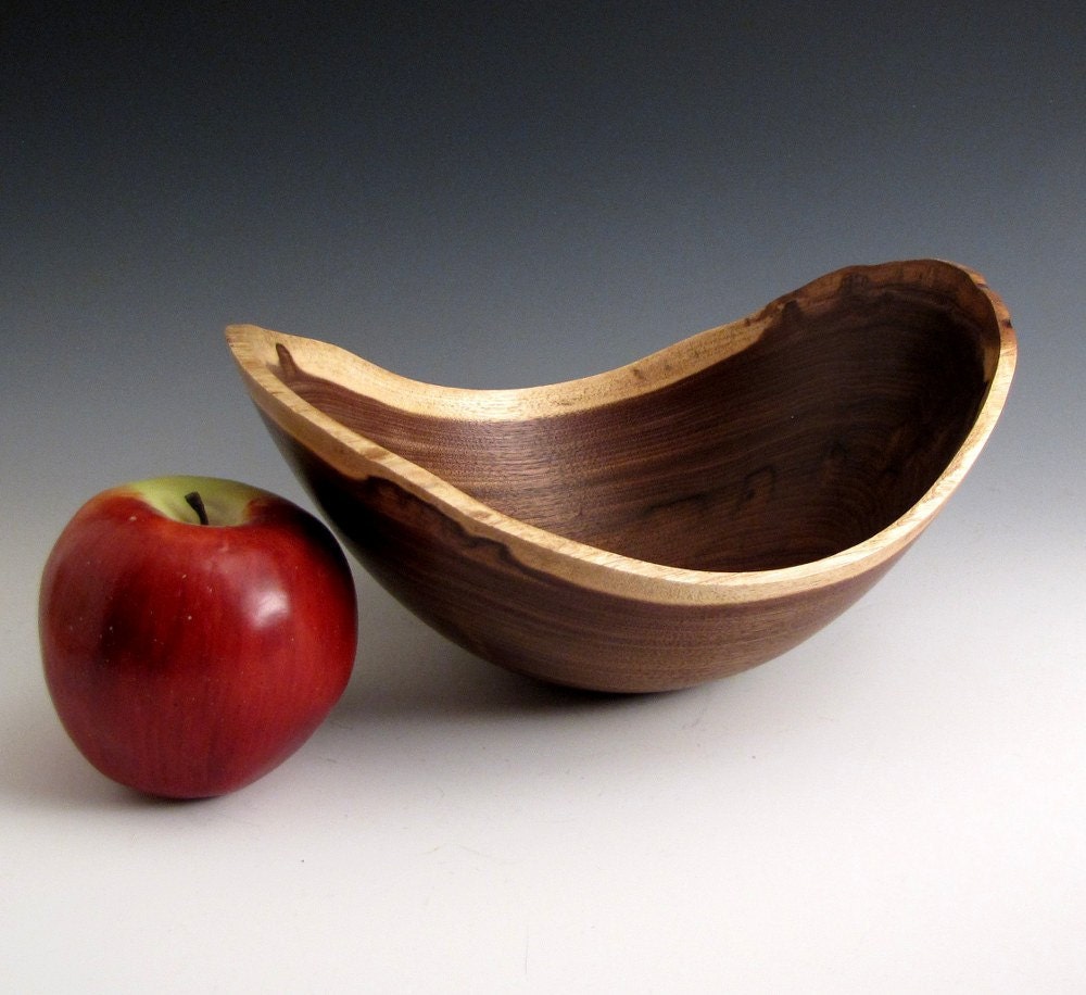 Black Walnut Wood Turned Bowl