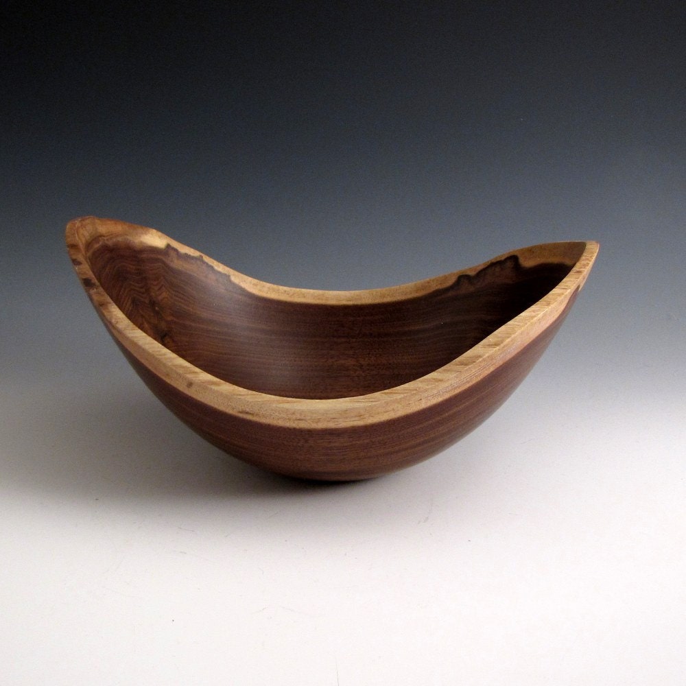 Black Walnut Wood Turned Bowl