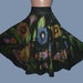 Vintage 60s Hand Painted Circle Skirt Butterflies Flowers M