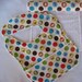 Snack Time Polka Dot Baby to Toddler Bib and Burp Cloth Gift Set