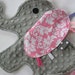 Chloe Pink Damask Elephant Sensory Security Lovey