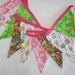 Owls, Polka Dots and Paisley Fabric Bunting Banner - Party Flags or Room Decor