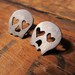 Skull Earrings, Punk Earrings, Psychobilly, Skull Stud Earrings, Skull Post Earrings, Goth Jewelry