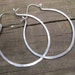 Hoop Earrings Hand Hammered Sterling Silver Hoops Metalwork Jewelry by DanielleRoseBean Silver Hoops