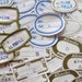 vintage labels - fabric sample labels - collage ephemera