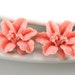 Flower Earrings. Coral Lily. Earrings Stud. Post Earrings. Argentina Earrings in Coral Pink Lily
