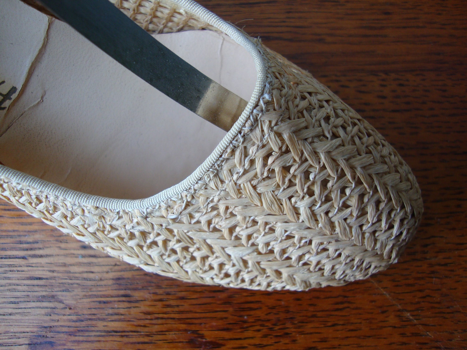 vintage 40s straw shoes by RockThatFrock on Etsy