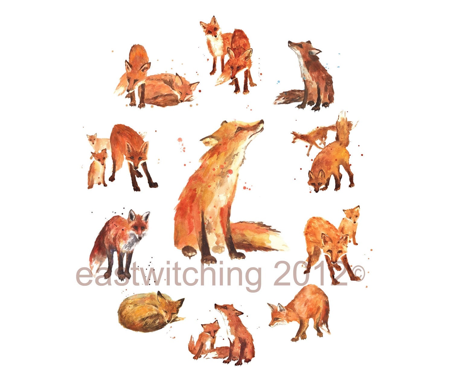 fox print 8x10 print fox art fox lover gift fox painting fox print 8x10 print fox art fox lover gift fox painting