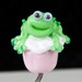 Frog on a Cupcake Lampwork Glass Bead