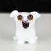 White Pit Bull Lampwork Dog Bead