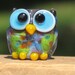 Summer Owl Lampwork Glass Bead