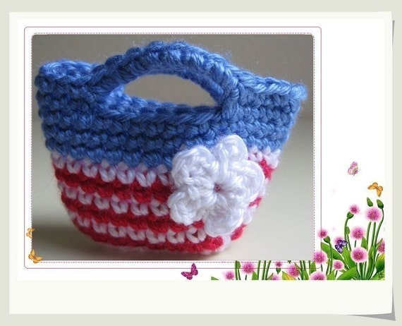 Items similar to Pattern crocheted doll Purse for American
