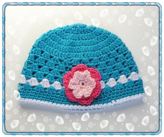 PATTERN Crocheted baby toddler beanie 6 9 months and 9