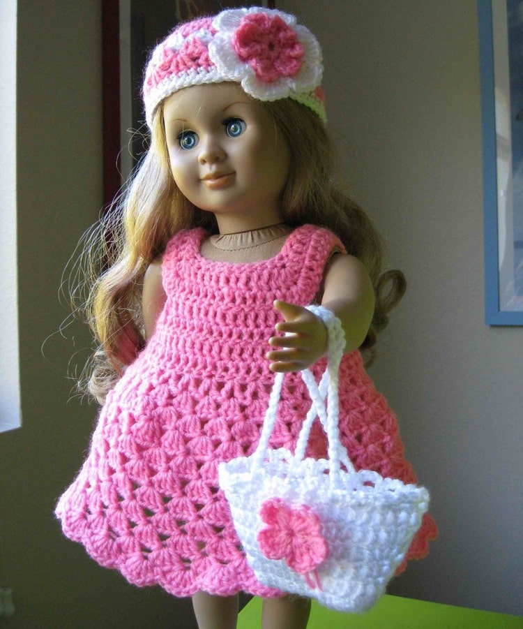 Doll Dress Parttern Crocheted Doll Dress For By Lilyknitting 8479