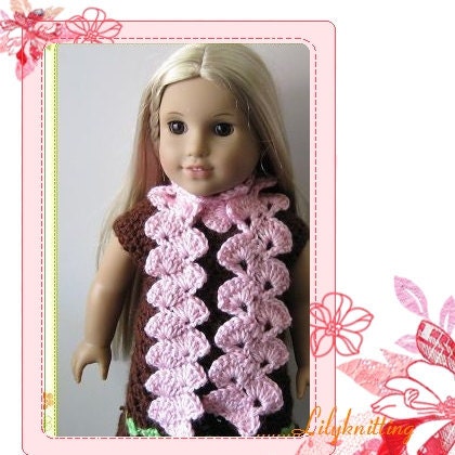 Doll Dress Knitting Pattern. 18 inch, American Girl Doll. AG, PDF