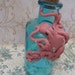 OOAK- One of a kind- Aqua blue Octopus bottle