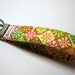 Keychain, key fob, key wristlet, key holder. Green, orange, pink, yellow.