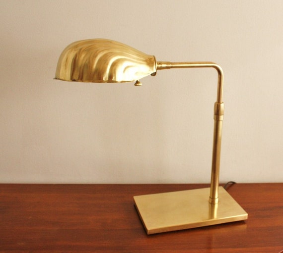 Vintage brass adjustable task lamp