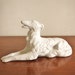 Vintage white ceramic dog