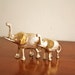 Vintage pair of brass elephants