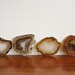 Set of 4 agate coasters, quartz