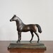 Bronze horse figure, vintage racehorse